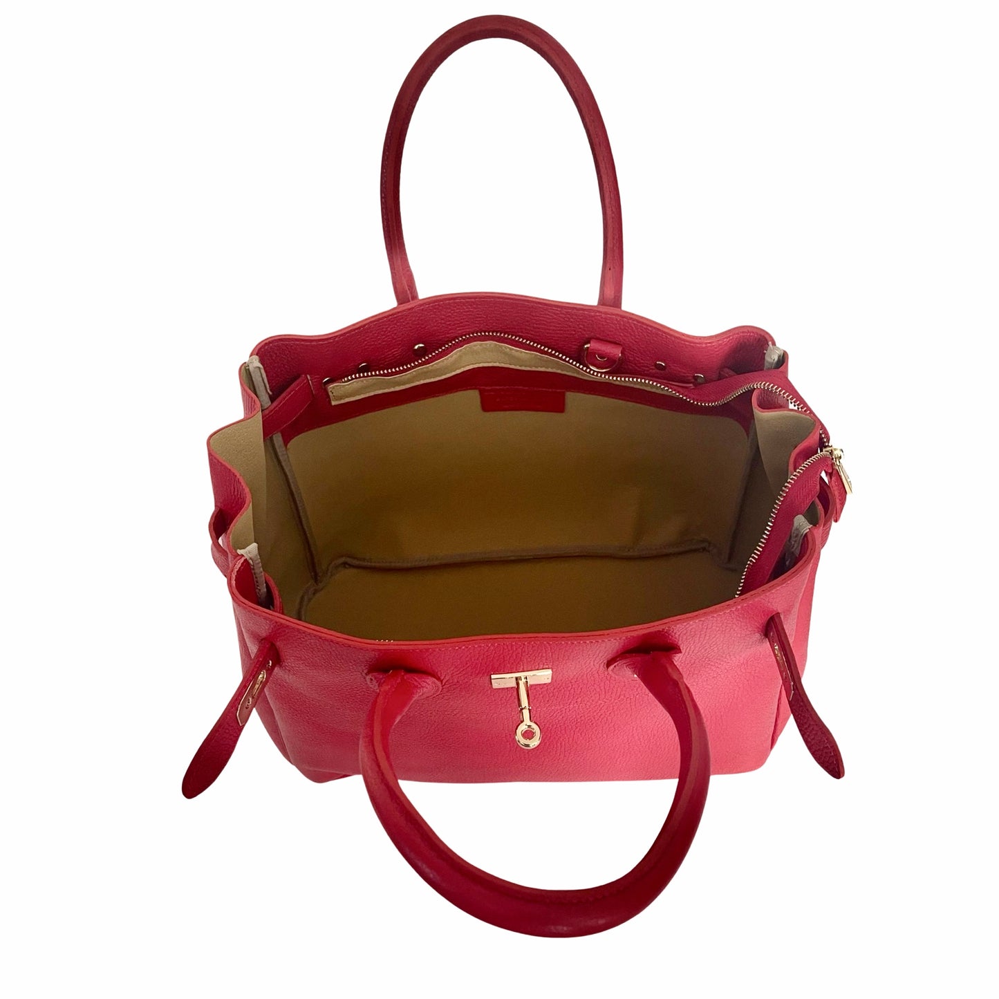 FRENCH RED NATURAL LEATHER BAG
