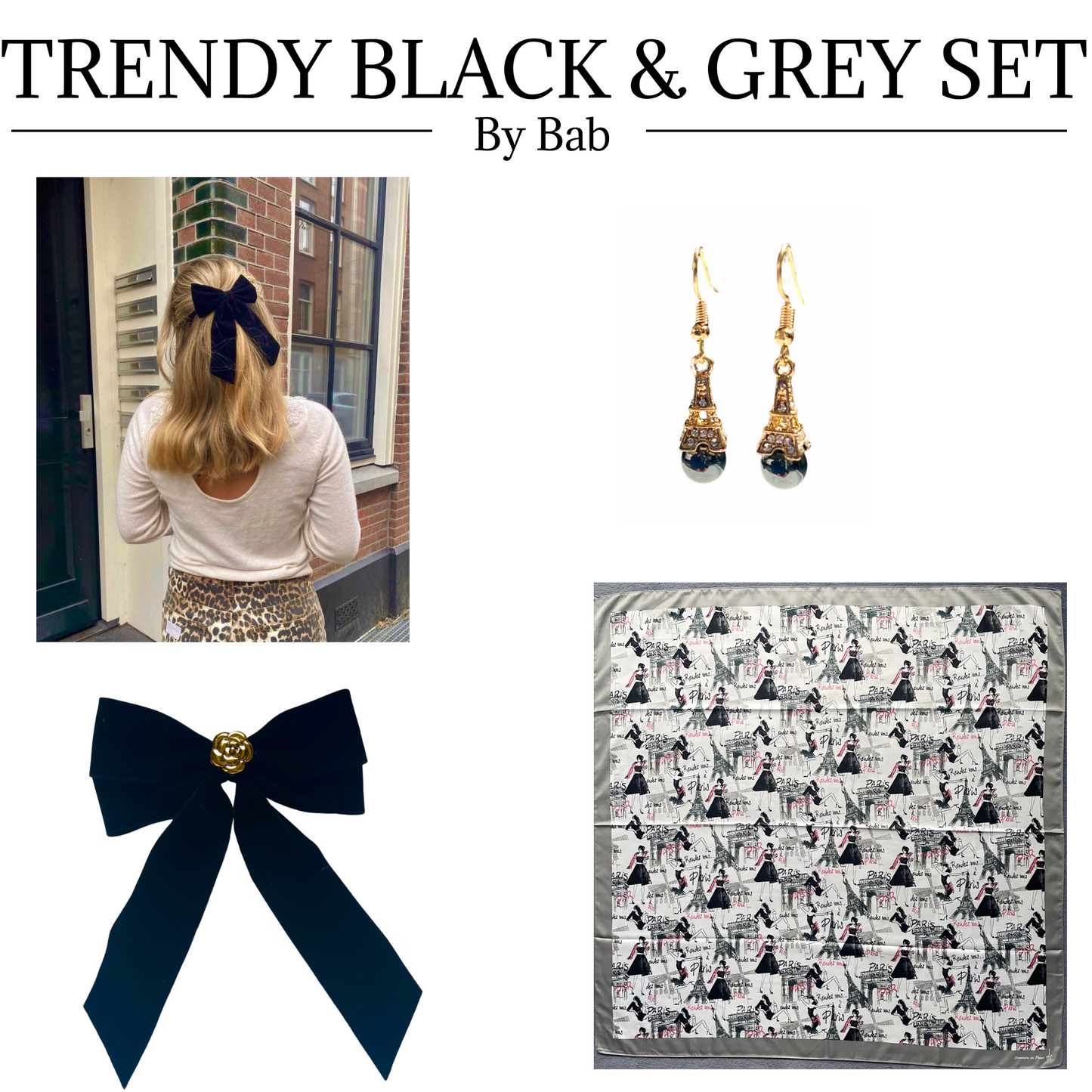 TRENDY BLACK & GREY SET