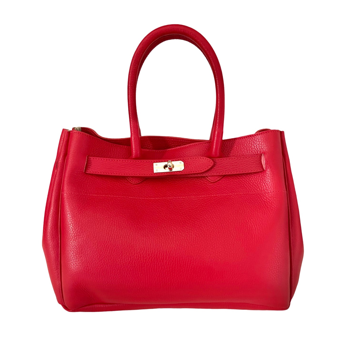 French red leather hand bag