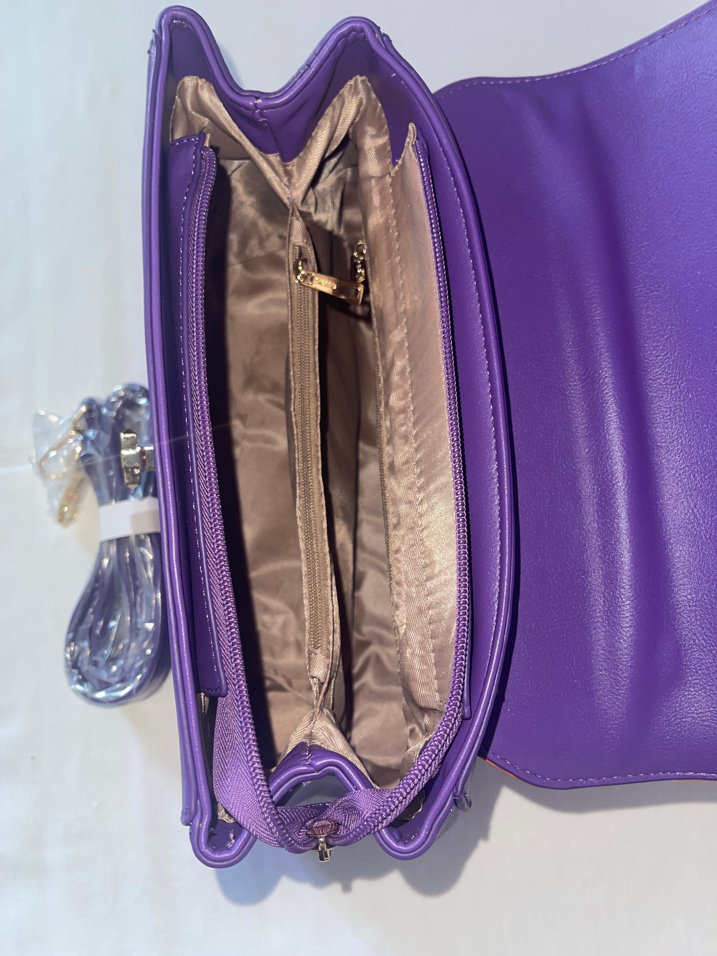 Purple set - One French bag + earrings + Eiffel tower