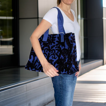 Organic night blue tote
