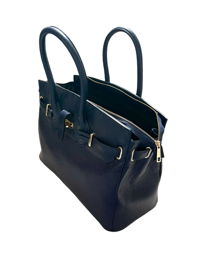 DARK BLUE FRENCH TOTE