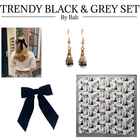 TRENDY BLACK & GREY SET