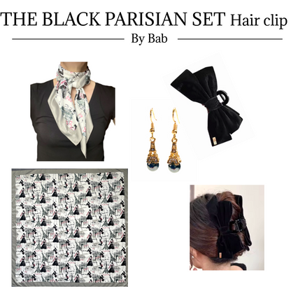 THE BLACK PARISIAN SET - HAIR CLIP