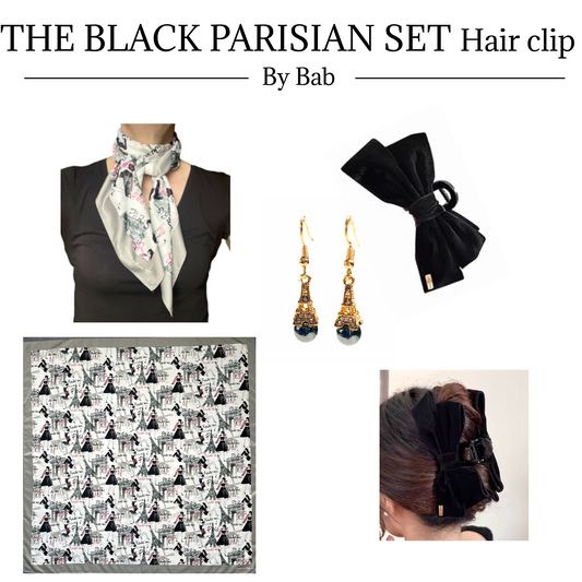 THE BLACK PARISIAN SET - HAIR CLIP