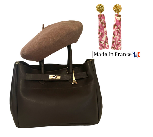 French timeless chocolat brown bag