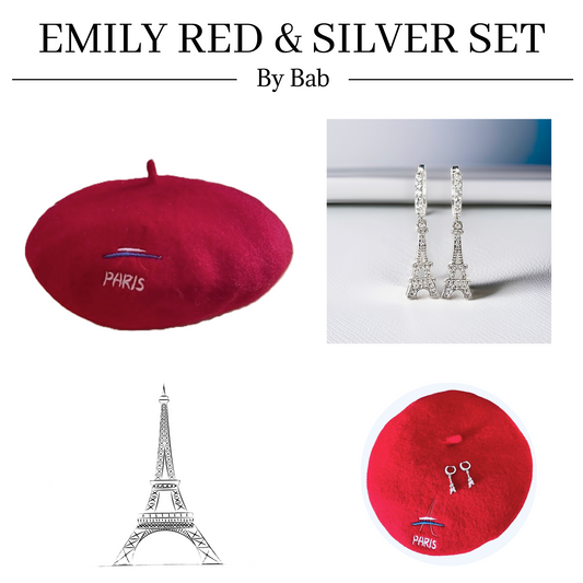 EMILY RED & SILVER SET