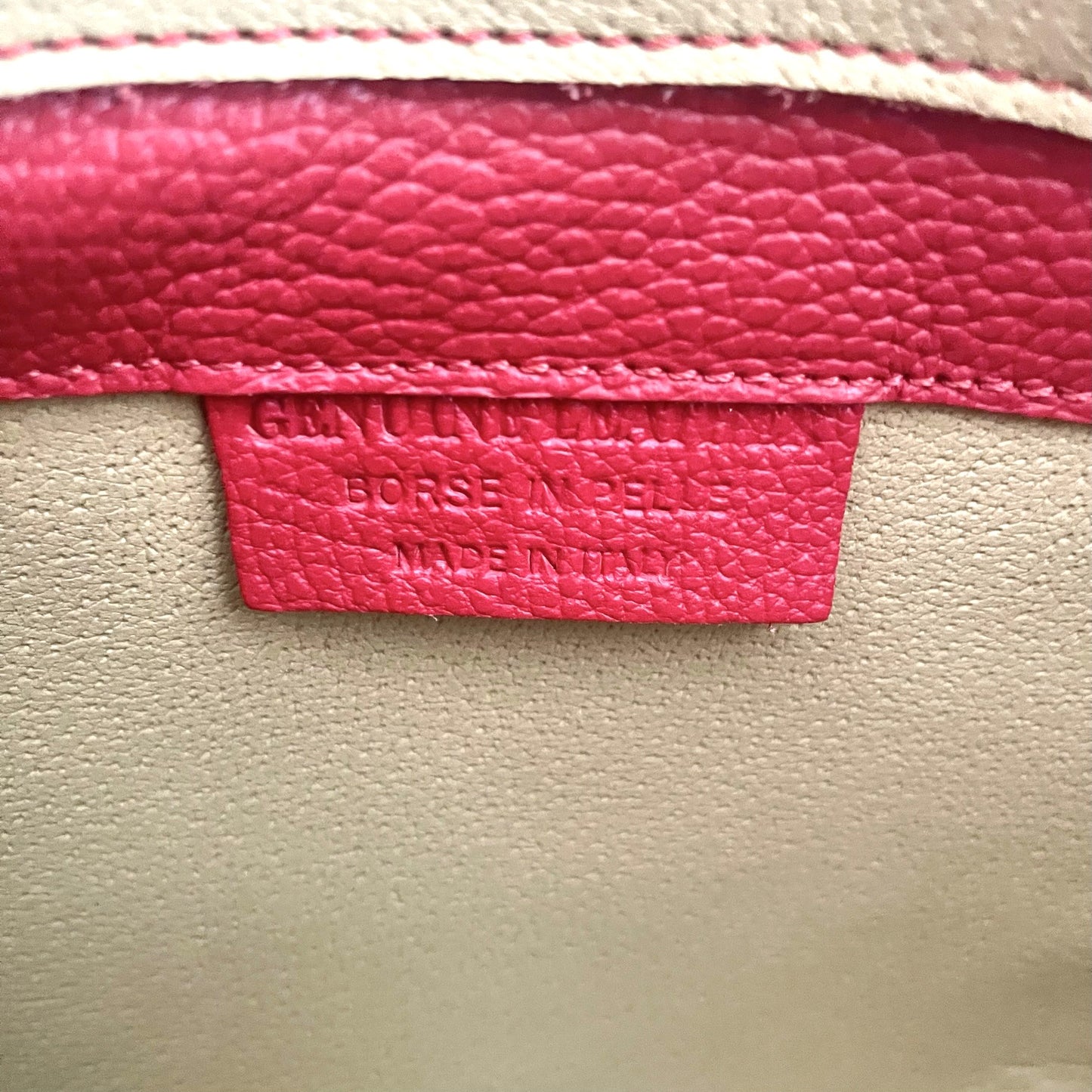 FRENCH RED NATURAL LEATHER BAG